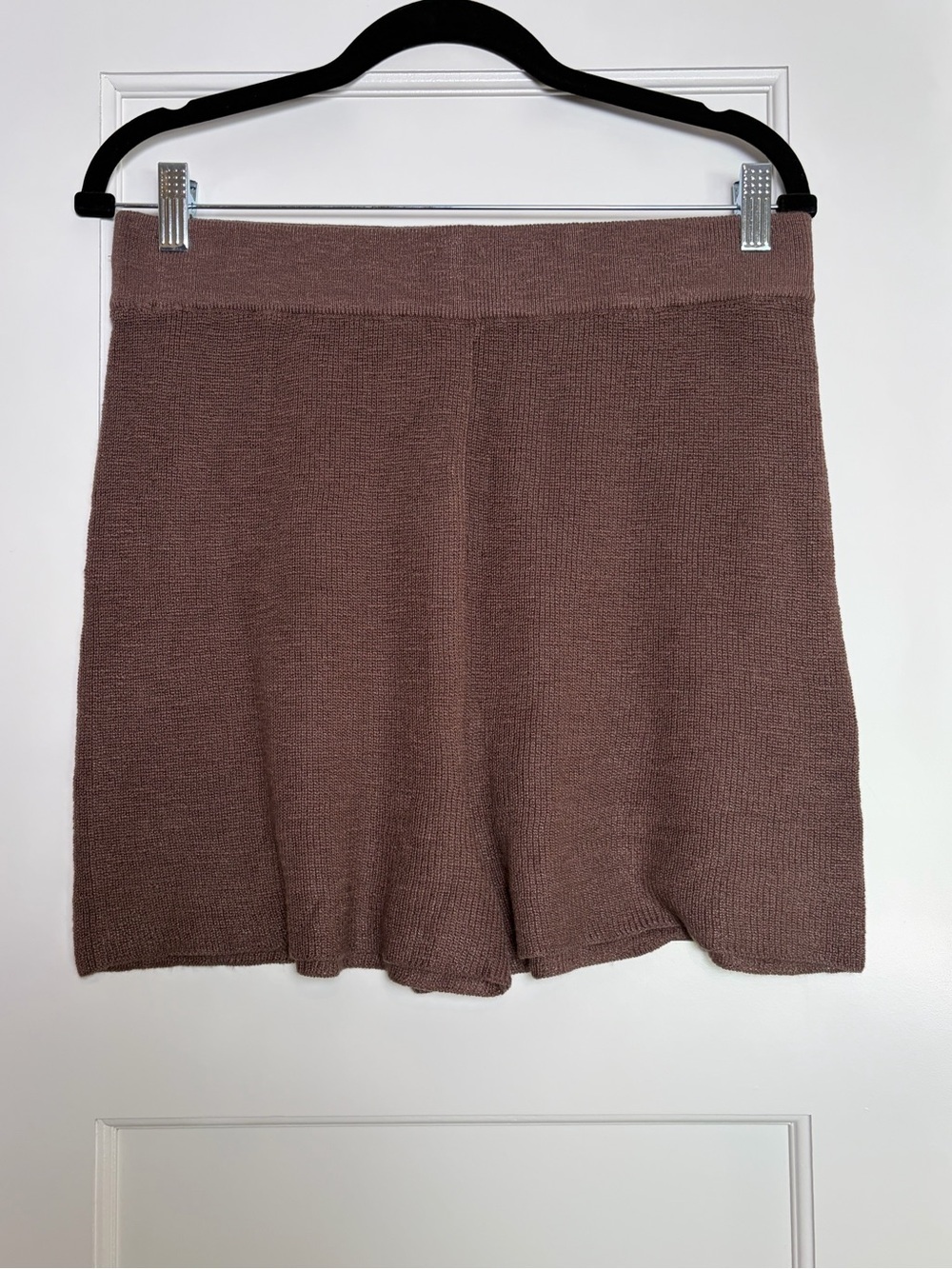 Free People Beach Brown Knit Shorts (Large)